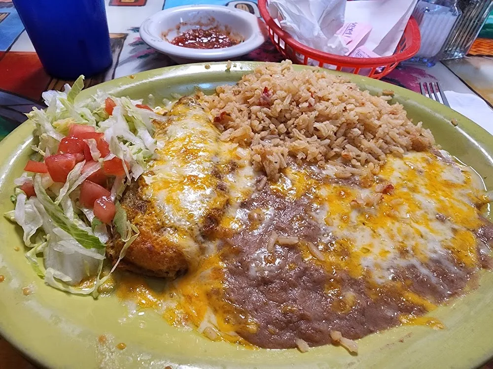 Chili Relleno Rice and Beans